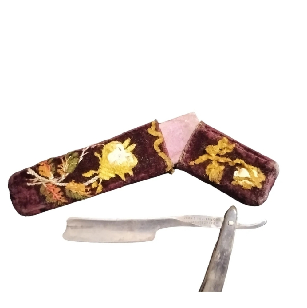 Vintage John S Holler & Co Celebrated Straight Razor